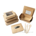 High quality kraft paper box with window 500ml